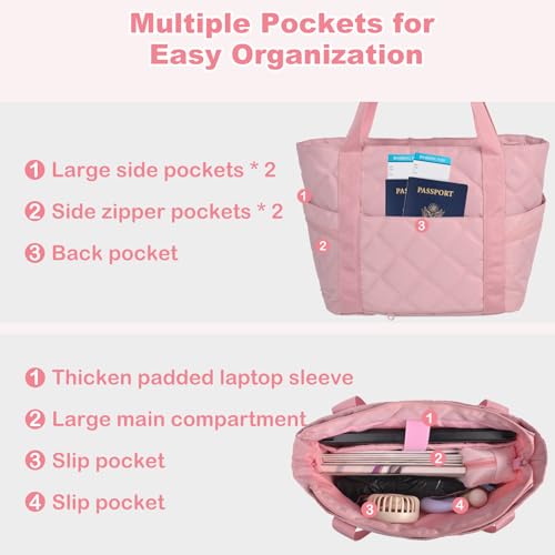 QZUnique Gift for Women Initial Travel Bag - Duffel with Makeup Pouch, Weekender Overnight Tote, Gym Yoga Bag, Birthday Gift 6