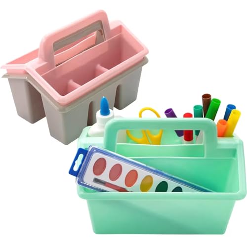 Boîtes de rangement pastel à 4 compartiments pour optimiser l'organisation