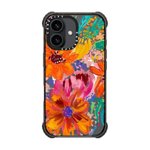 Coque iPhone 16 Magsafe CASETiFY EttaVee résistante antichoc fleurs - 5