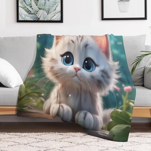 Couverture peluche lavable machine chat plaid chaud et confortable - 3