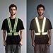 IDOU Pro Version 2.0 IN High Visibility Reflective Safety Strap | Adjustable Elastic Hi Vis Reflective Vest for Construction, Running, Cycling | Men & Women's Yellow Work Vest Plus/M