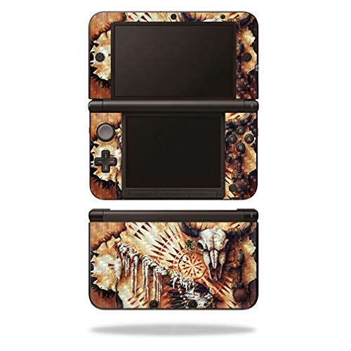 MightySkins Carbon Fiber Skin for Nintendo 3DS XL Original (2012-2014) - Plains Medicine | Protective, Durable Textured Carbon Fiber Finish | Easy to Apply, Remove, and Change Styles | Made in The USA