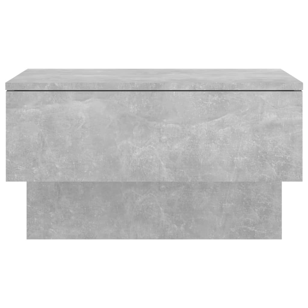 Comodino da parete grigio cemento in legno 60 x 40 x 40 cm, tavolino sospeso con vano portaoggetti, ripiano e cassetto, console moderna per camera da letto, cameretta dei bambini