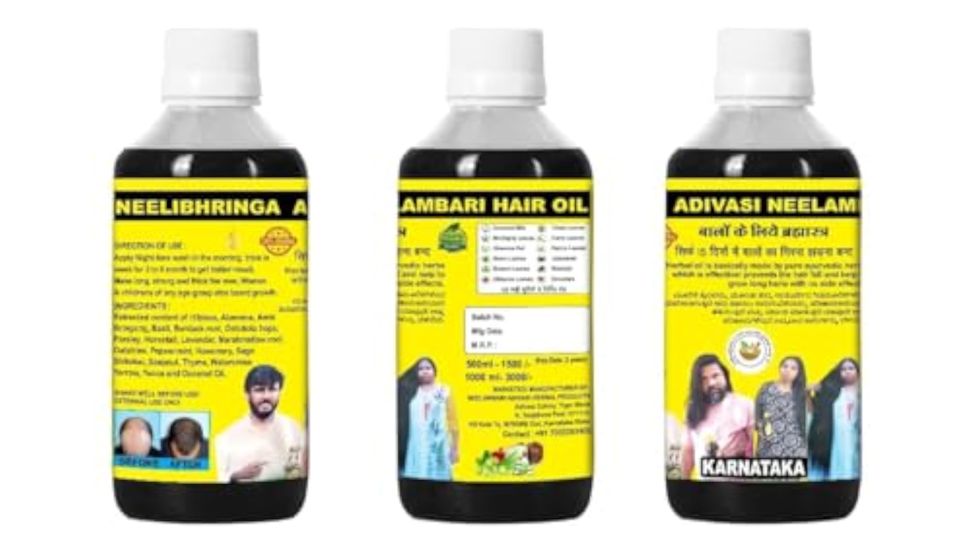 Adivasi Neelambari Herbal Hair Oil, 1000ml