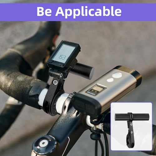 2Pcs Bike Handlebar Extender, 10cm/30cm Bicycle Handlebar Extension with Single and Double Mounting Clamp, Bike Handle Bar Extension Bracket for Holding Motorcycle E-Bike Lamp Speedometer GPS - Thumbnail 7