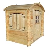 Casa de Madera para niños Exterior con Suelo- Casita de Campo para niños L112xL146xA145cm/ 1,1m2 Casa de Juguete de Exteriores - Casa Jardin niños Madera TIMBELA M505