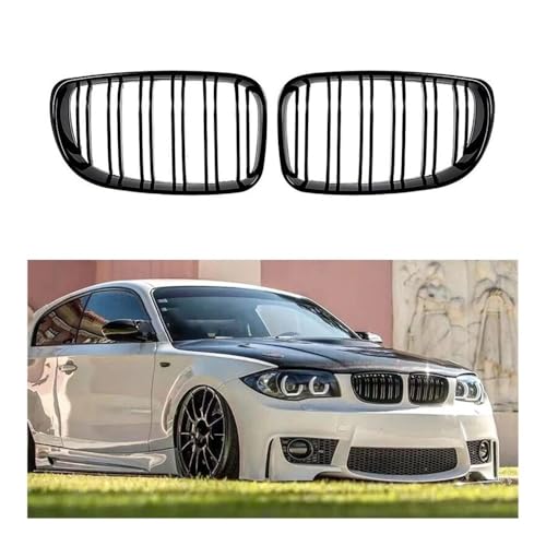 Parrilla de fibra carbono para E81 E87 E82 E88, rejilla frontal ABS duradera 2008-2011 2