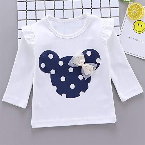 Whbfrg Baby Girl Clothes, 2 Pieces Long Sleeved Cute Toddler Infant Outfits Kids Tops And Pants Set(18-24 Months,Blue) #TOP1