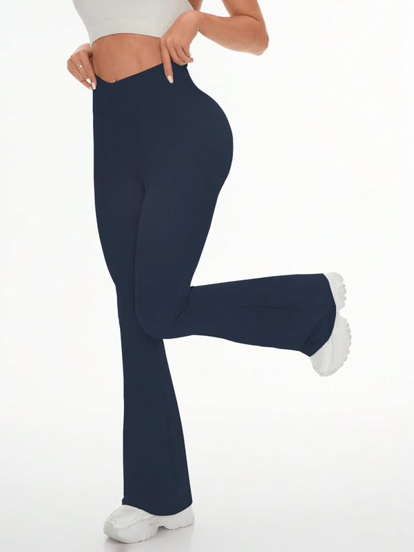 Image of DTR FASHION Women's Stretchable Solid Cotton Blend Casual Trouser