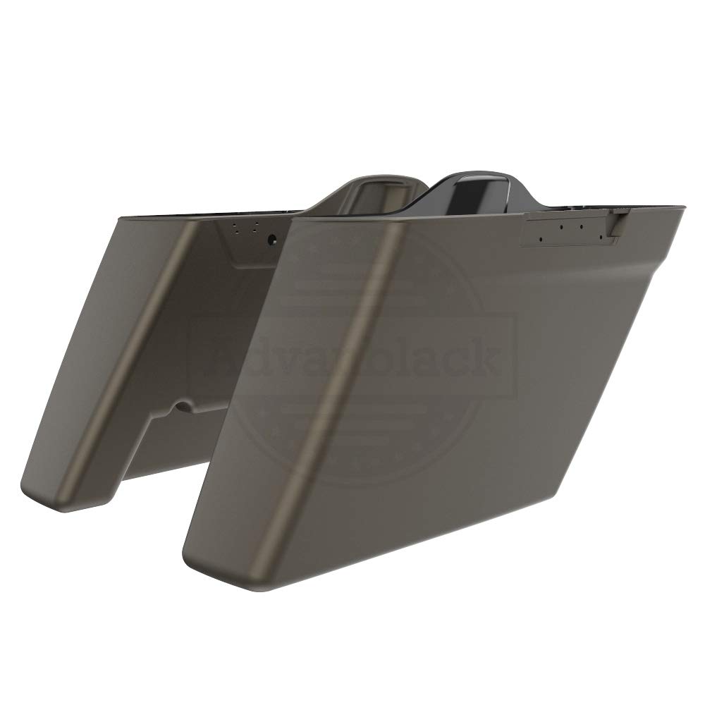 Moto Onfire River Rock Gray Denim 4 1/2" Stretched Saddlebags Bottoms Fit for Harley Touring Street Glide Special Road Glide Road King Special 2020 (Dual Uncut Stretched Saddlebag Bottoms)