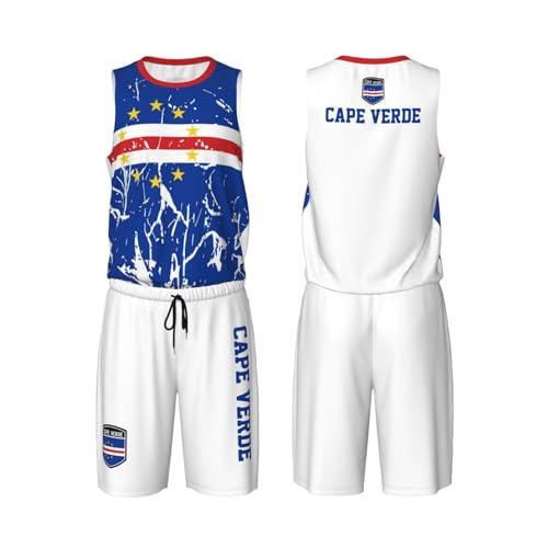 Tenue basket Cap-Vert respirante ensemble de basketball homme pour entraînement