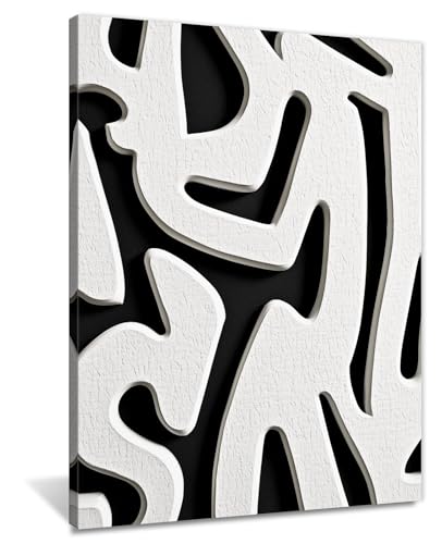 GLOKAKA Black And White Abstract Wall Art Minimalist Line Art