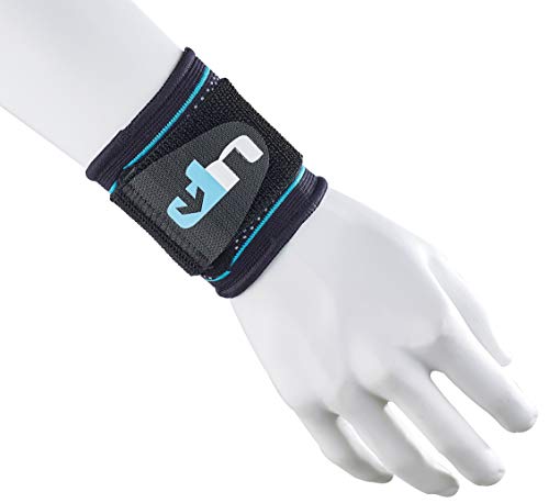 Ultimate Performance Advanced Ultimate Compression Wrist Support with Strap, Small, Black, Black / Blue