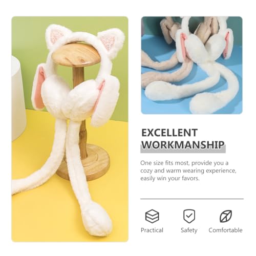 Orejeras de felpa agradable para niñas complementos de invierno suave calentador 6