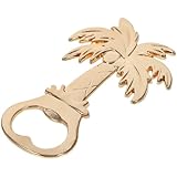 JECOMPRIS Abridor de Botellas de Aleación de Zinc Dorado, Práctico Abridor Manual para Cerveza y Bebidas, Diseño Compacto y Decorativo para Cocina, Bares y Fiestas