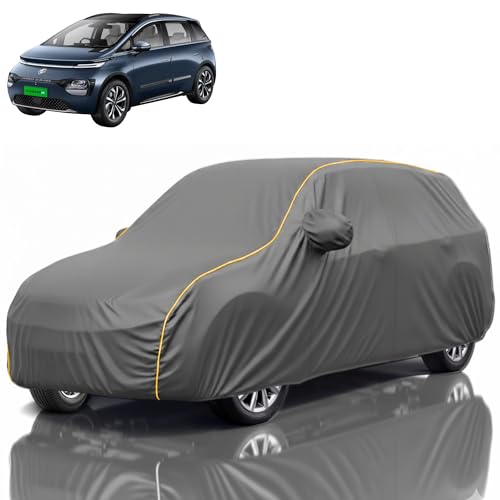 Image of Kayme Compatible with Grey MG Windsor EV Car Cover Waterproof Car Body Cover for All Weather Proof & Full Bottom Elastic, Triple Stitching with 100% Nail Proof Cover