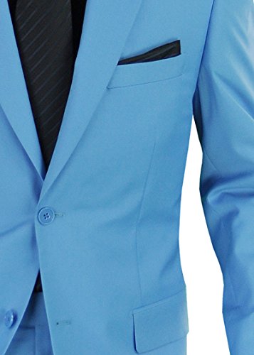 GN Men's Two Button 2 Piece Suit Set Modern Fit Jacket with Pant4