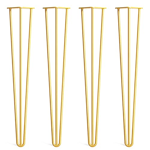 Genérico Patas de Mesa Doradas para Muebles Patas para Mesa de Comedor Cocina Bricolaje Sillas Sofás Armarios Sofás (50 cm (20 Pulgadas))