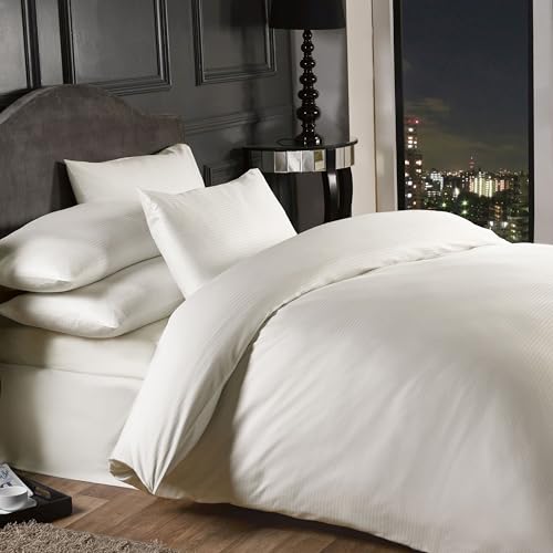 Vivente Home Bettwäsche Spannbettlaken für Doppelbetten Fadenzahl 1000, King Size, cremefarben, Doppelbett