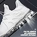 Wrezatro Mens Running Shoes Breathable Walking Tennis Casual Non Slip Comfort Work Fashion Basketball Sneakers Trainers White
