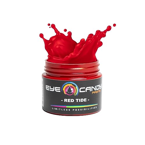 Eye Candy Red Pigment Paste Red Tide (2 oz/RAL 3002) | Epoxy, Resin Art Paste | Highly Pigmented | Resin Art | Woodworking (Red Tide)