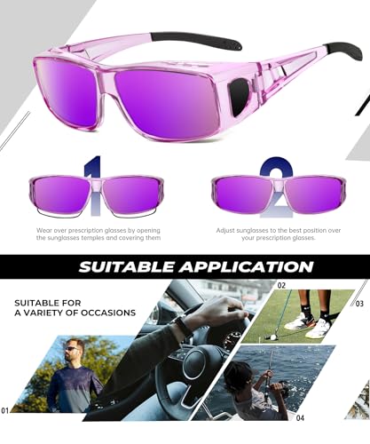 Image of Night Vision Glasses, Fit Over Glasses Mens Womens, Wrap Around Anti Glare HD Night Vision Lens for Night Driving