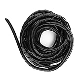 Jonlaki 2er-Pack Spiralförmige PP-Drahtschutzhülsen für Kabelmanagement, 12 Mm und Stilvolle Kabelabdeckungen (Schwarzer Durchmesser 12 mm)
