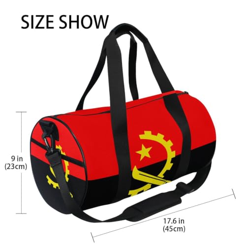 Bolsa de gimnasio de Angola ligera y redonda para equipaje 4