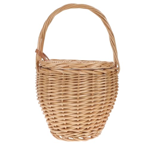 Sac tissé en rotin de grande capacité style français pour voyage