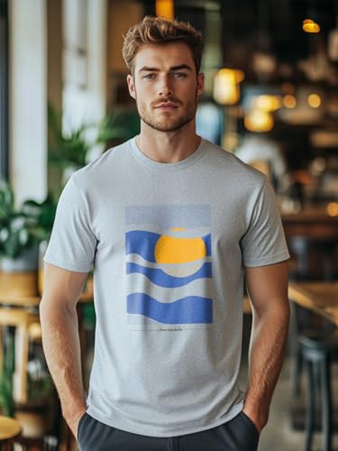 Image of Nobero 100% Cotton T Shirts for Men Stylish | Regular Fit | Graphic Printed T Shirts for Men 180 GSM Combed Cotton | Round Neck Half Sleeve