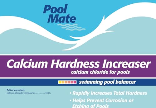 Image of Pool Mate 25-Pounds Premium Calcium Hardness Increaser for Pools | Calcium Up, 100% Calcium Chloride, 8 ounces raises calcium hardness level 10 ppm per 5,000 gallons of water
