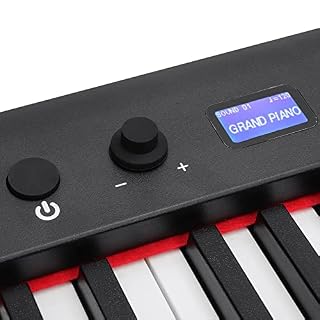 88 touches lestées pleine grandeur piano numérique clavier électrique clavier de piano prise en charge Bluetooth MIDI for les débutants avec pédale de sustain, sac de transport (Color : Black) - Les Beatles, Paul McCartney, John Lennon, RIngo Starr, George Harrison 88 touches lestées pleine grandeur piano numérique clavier électrique clavier de piano prise en charge Bluetooth MIDI for les débutants avec pédale de sustain, sac de transport (Color : Black) – Image 5