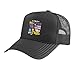 I'm Yarn Wizard I Turn Strings Into Things Funny Crocheting Trucker Hat with Adjustable Mesh Back, Black