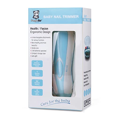 PandaEar Baby Nail Trimmer, Electric Baby Nail Clippers Safe Baby Nail File Kit with Extra 6 Replacement Pads (Blue) - Image 5