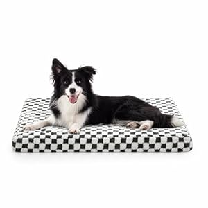 JOEJOY Grand lit orthopédique pour chien, grand lit pour chat, coussin pour chien avec mousse à mémoire de forme, lavable, doublure imperméable, lit orthopédique pour chien, gris
