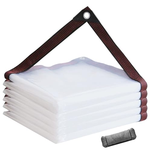 Lona impermeable transparente de 1.5x2.1 m con ojales para camping 2