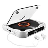 【Control fácil con indicador LED】: el reproductor de CD tiene una pantalla LED y botones fáciles de usar para un control sin esfuerzo. También tiene una función de repetición que le permite establecer un punto inicial (A) y un punto final (B) específicos para una sección de música que se va a repetir.