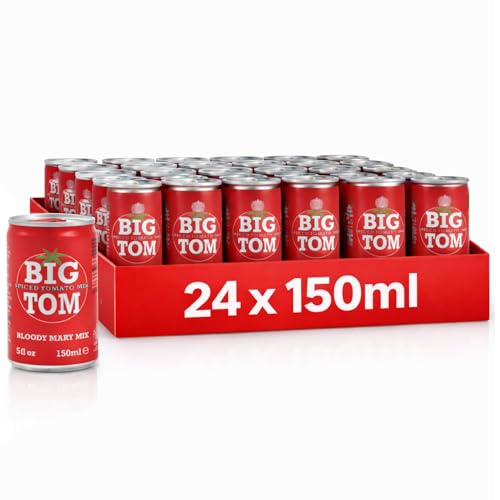 Big Tom Spiced Tomato Juice- Bloody Mary Mix can (150ml x 24 Cans) for The Best Bloody Mary...Every time!