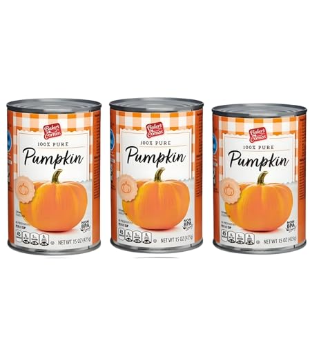 Baker's Canned 100% Pure Pumpkin, 15 oz, 3 Pack