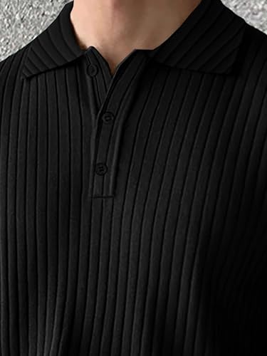 Image of Noble Monk Relax Fit |Textured| Lycra | Polo Neck T-Shirt