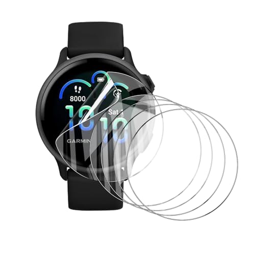 AOKUMA [5 Pack For Garmin vivoactive 6/Garmin vivoactive 5 42mm Soft TPU Screen Protector Flexible TPU Film [Not Glass] Scratchproof Bubble Free Case Friendly HD Clear Easy Installation