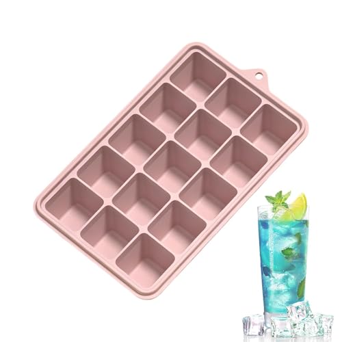Bandeja De Hielo | 15 Compartimentos Fácil Liberación Y Reutilizable Moldes Silicona Para Cubitera - Cóctel Whisky Café Chocolate Caramelo Gelatina Comida Hogar Apartamento