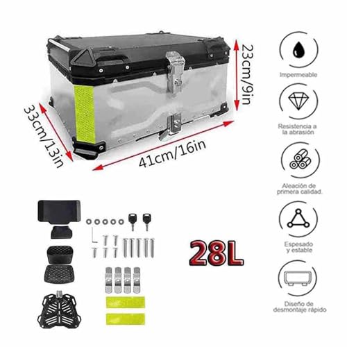 Coffre de moto aluminium 45L pour vos voyages et trajets - 5