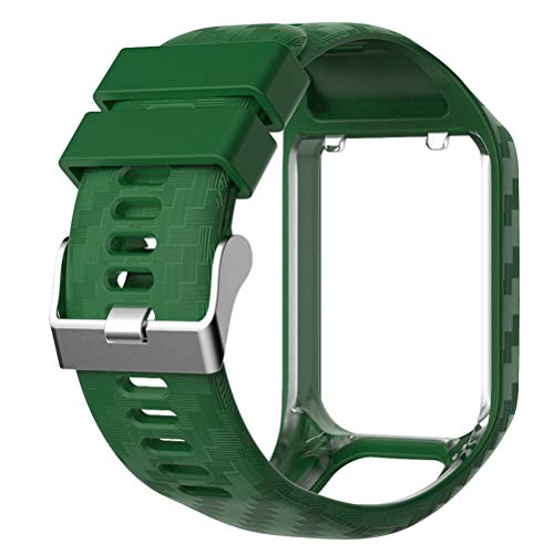 Pulseira de relógio inteligente de substituição de silicone de grão esculpido de 1 unidade compatíve