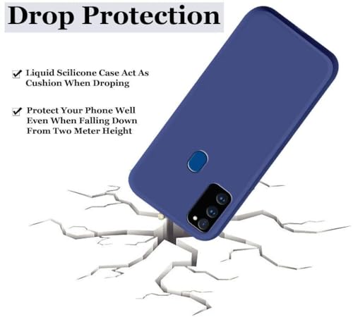 Image of A rtistque Back Cover Case for Samsung Galaxy M11 with Camera Protection | Shockproof TPU | Stylish Protective Design | Slim Fit | Ultra Matte | Samsung Galaxy M11 Back Cover - Blue