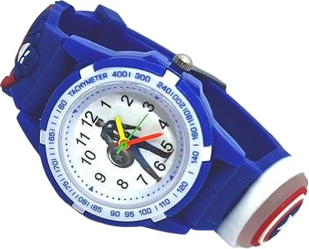 EVOTECH Analog Dial with Cartoon Character and Disco Light Strap Kids Watch for Girls & Boys, Random Color (Age:3-10 Years) (Captain America) (B0D4QNJ64M) Amazon Price History, Amazon Price Tracker