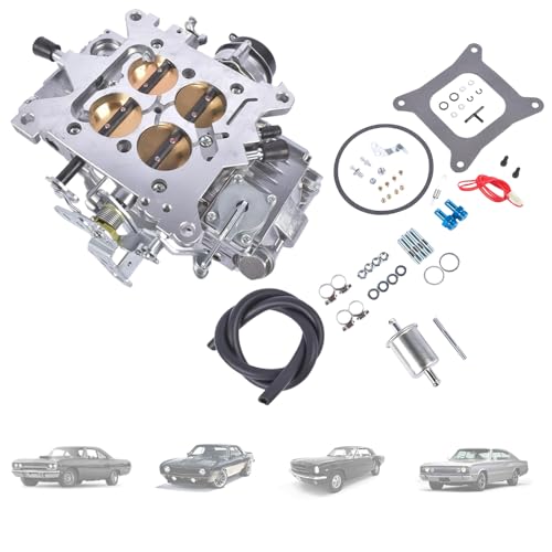 Carburetor 600 CFM 4-Barrel Electric Choke FIT Holley 4160 0-80458SA Square-Bore – Polished Aluminum, Vacuum Secondary, Dual Fuel Inlet, Street/Strip Gasoline Engines