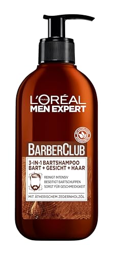 L'Oréal Men Expert Shampooing à barbe 3 en 1 XXL pour homme, savon à barbe pour barbe, visage et cheveux, soin de la barbe contre les pellicules avec huile...