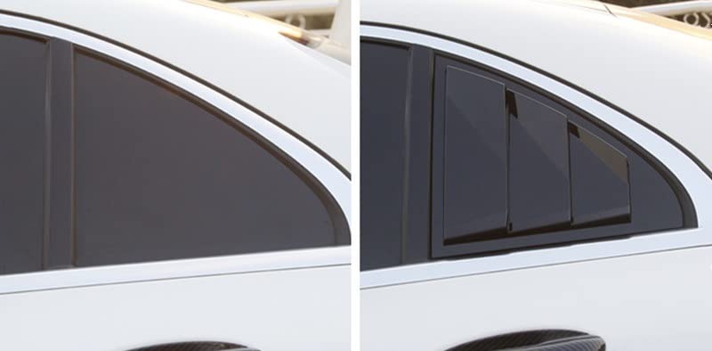 2 Uds., Persiana Para Ventana Trasera De Coche, Cubierta De Ventilación Lateral, Embellecedor, Modificación De Decoración Escalonada Negra | En Línea