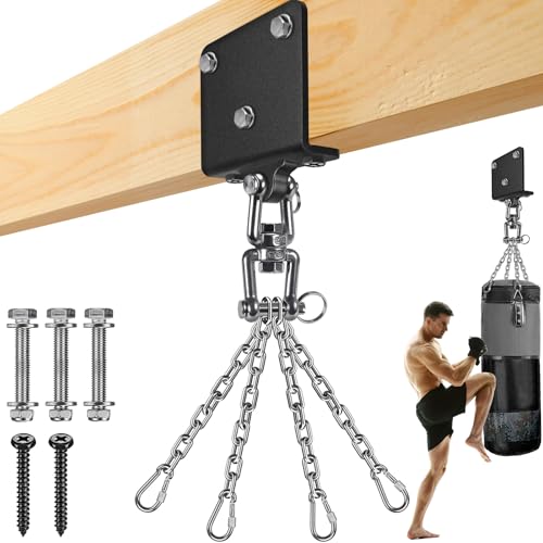 Image of BeneLabel Heavy Bag Hanger for Punching Bag Beam Mount Hardware 360 Rotation Boxing Bag Ceiling Mount I-Beam Hanger for Hanging Heavy Punching Bags Wall Hangers